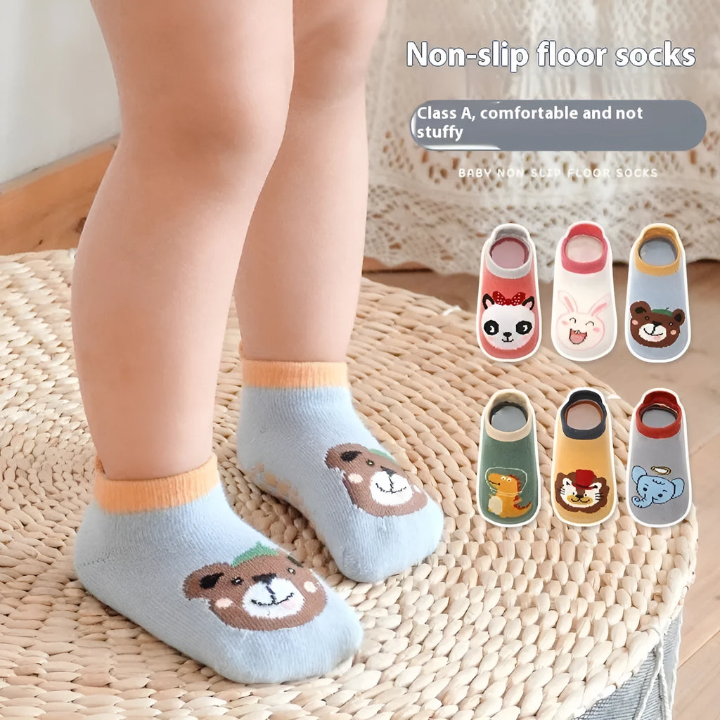 Cotton toddler and baby ankle socks, ultra short tube, free size, one pair