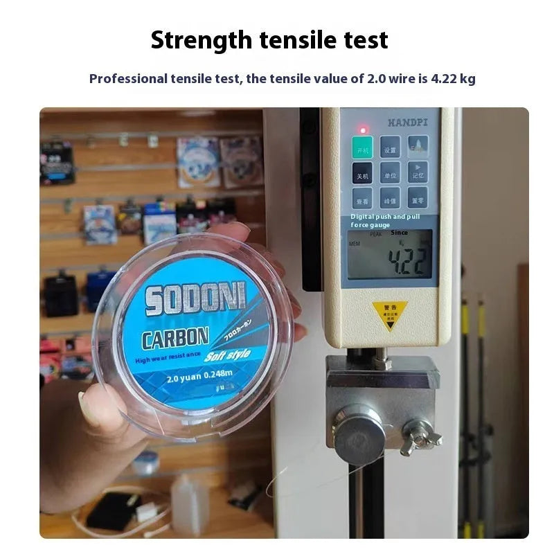 SODONI soft carbon fishing line spool 50m pack with full carbon construction, line number 06