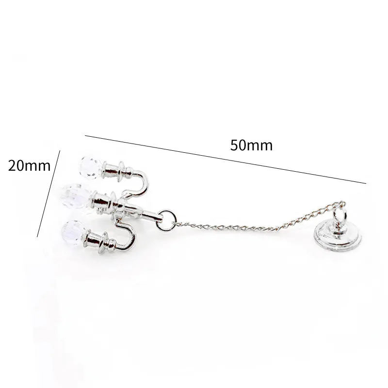 Mini retro simulation photo prop decoration in gold or silver finish, metal construction, 5x2cm dimensions