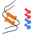 Gold-shell LED decoder with aluminium case and metal resistors for vehicle installation