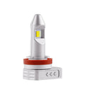 Aluminium LED fog light bulb unit with multiple base format options for car and motorcycle.