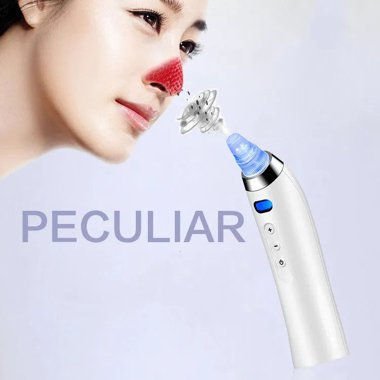 Electric pore cleaner blackhead remover beauty instrument in pink or white with USB charging