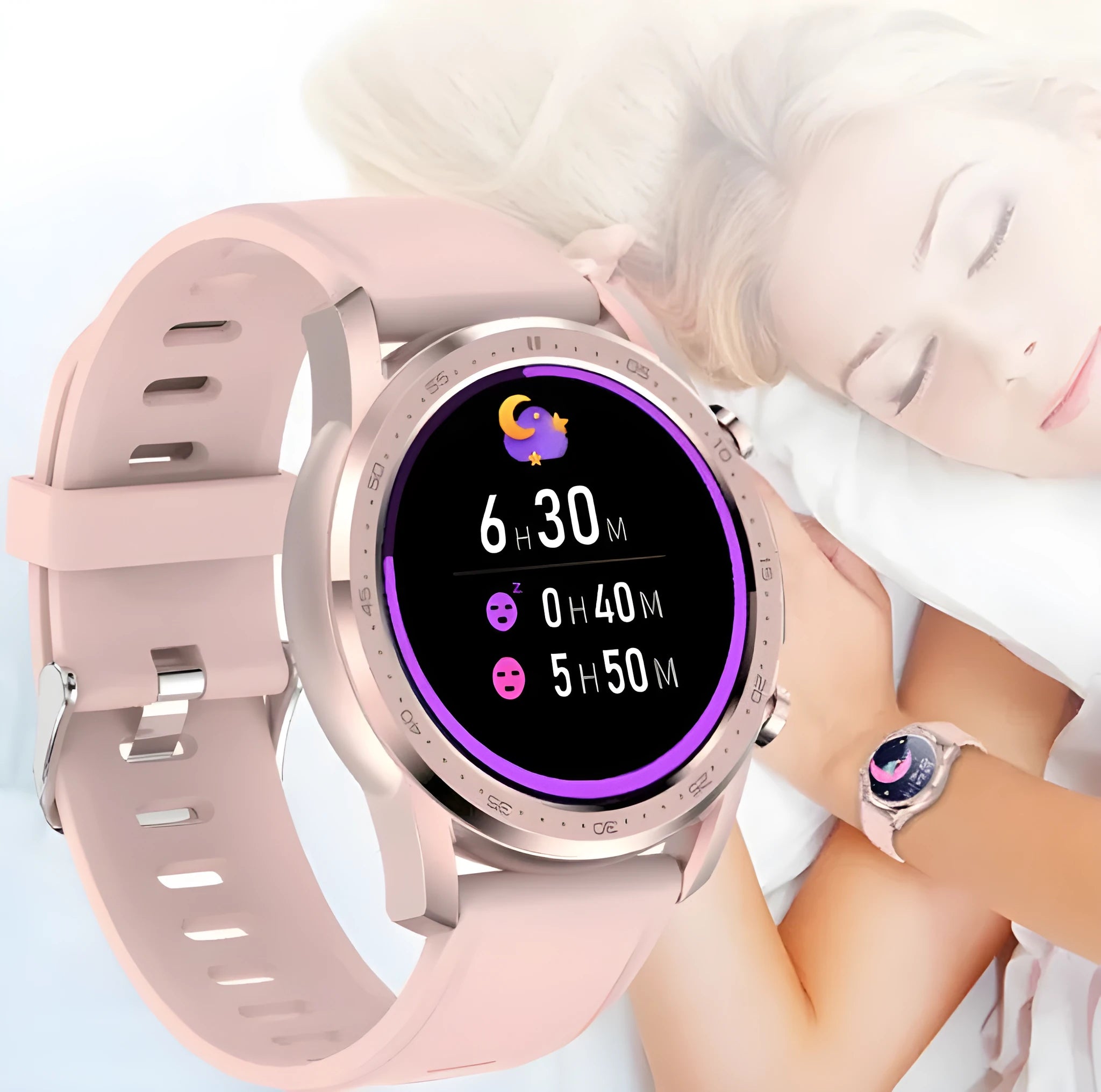 Youth2 Body Temperature Smart Bracelet in zinc alloy with a 1.3-inch screen and wristband.