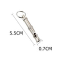 Metallic-coloured adjustable ultrasonic dog whistle with brass electroplated nickel construction