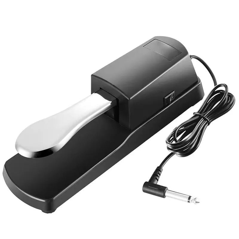 Electronic keyboard sustain pedal with ABS plastic construction and 635mm length