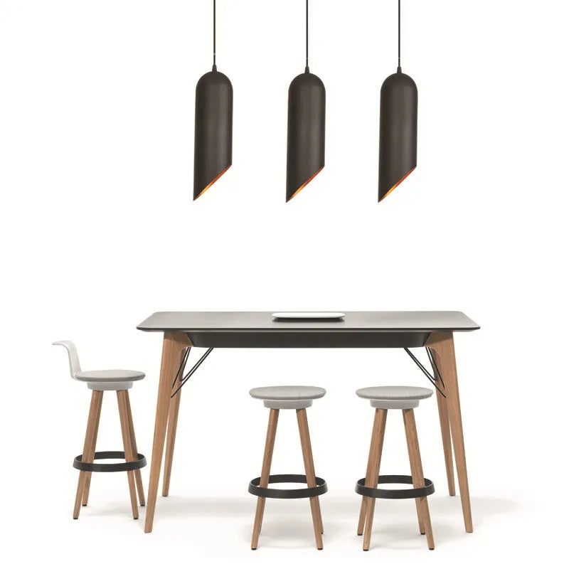 Retro iron art chandelier with a matte black finish, shown in a short and long drop version.