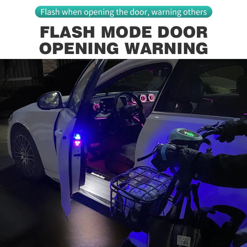 LED car warning door light with ABS plastic housing for anti-collision protection