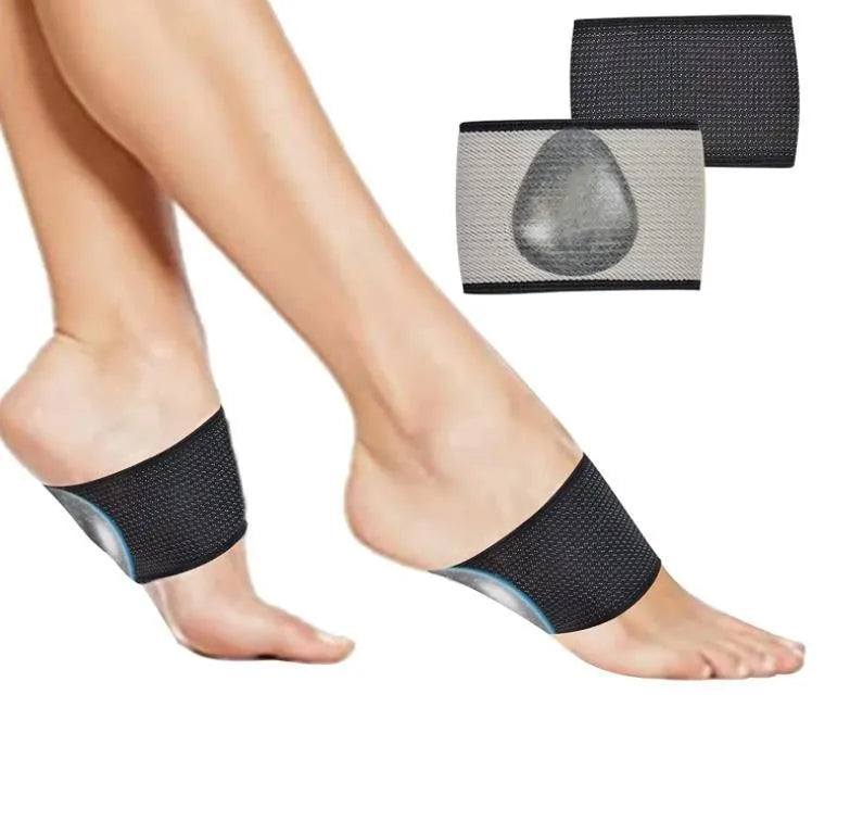 Elastic foot bandage with removable heart pad arch support for men and women
