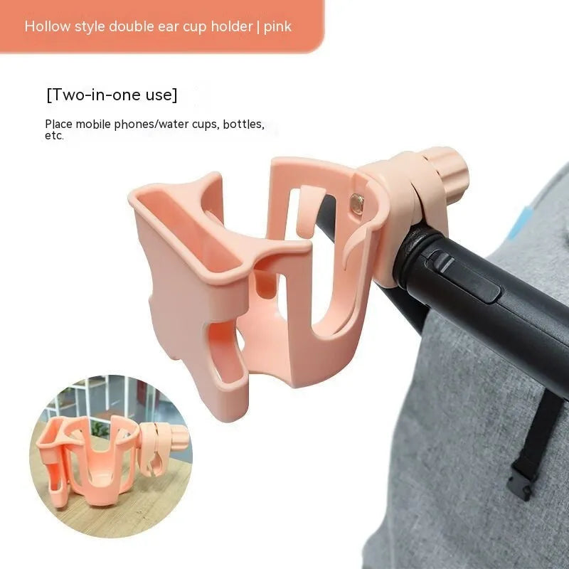 Black ABS plastic universal car cup holder measuring 19x10x11.3cm