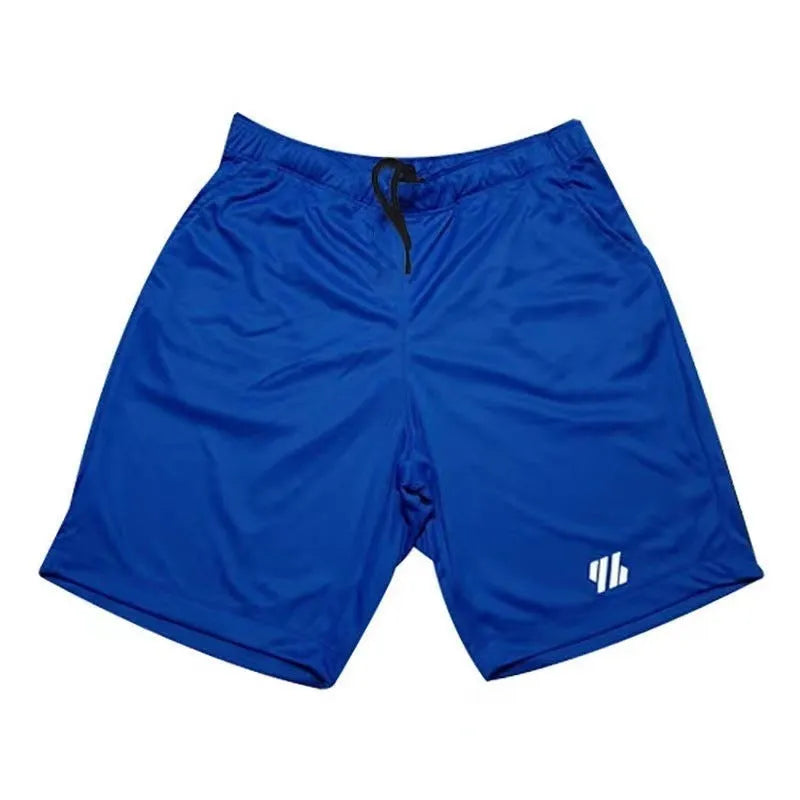 Men's loose metal silk fabric sports shorts in multiple colours on a white background.
