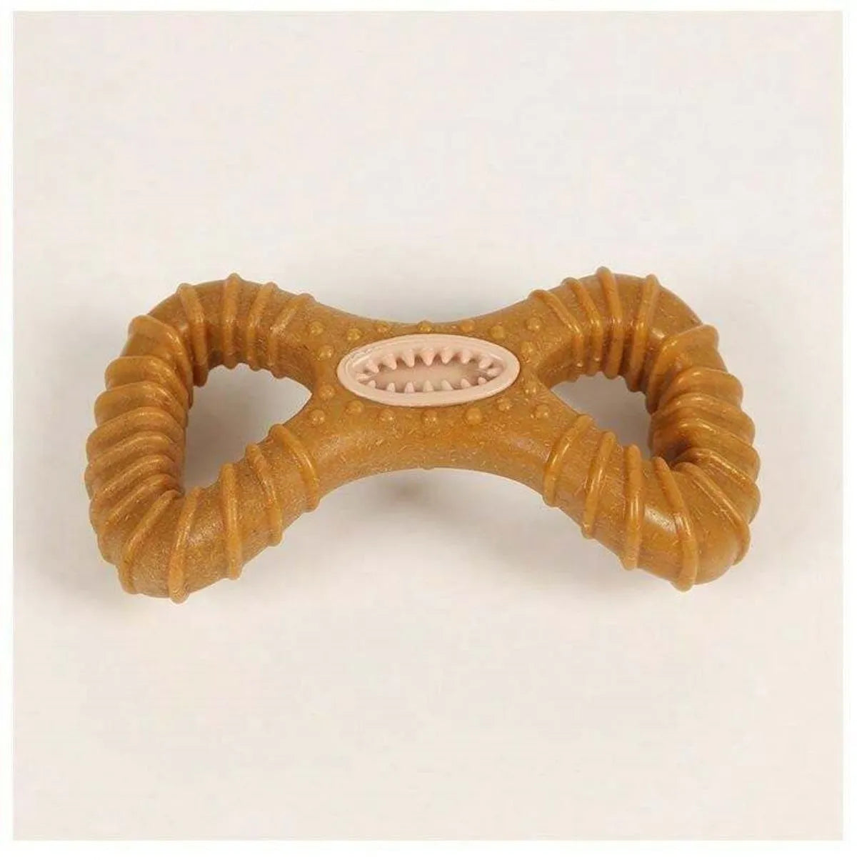 Durable dog chew bone toy in 8-shape and Y-shape designs for dental cleaning and interactive play