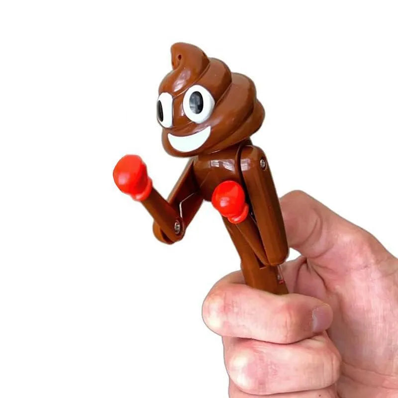 Creative trick ballpoint pen poop box in dark coffee plastic colour for teenagers