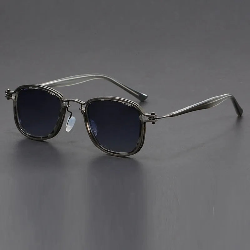 Retro-style square frame sunglasses with a metal and plastic build in a two-tone colour option.