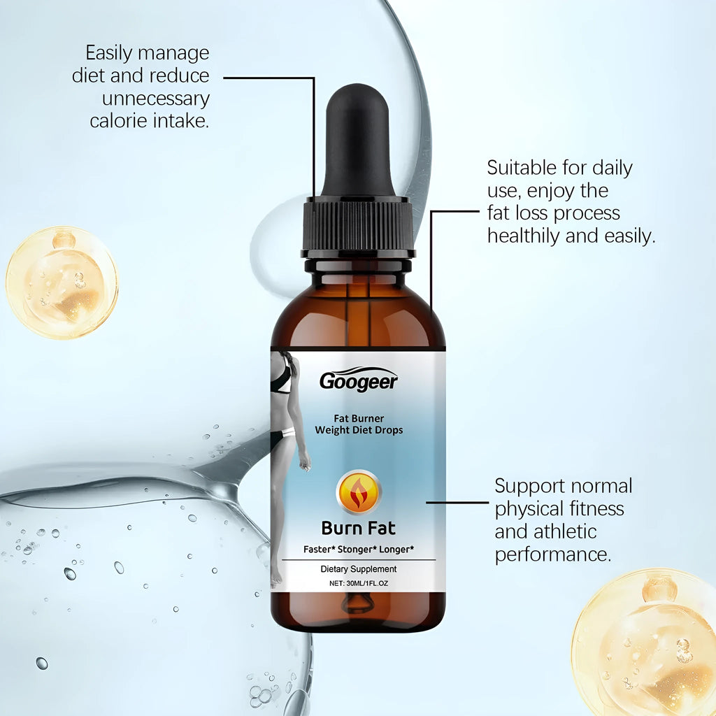 Googeer 30ml fat burner weight diet drops essential oil bottle for external weight management