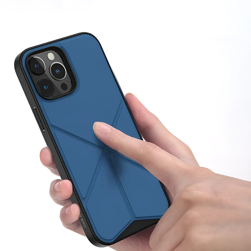 Slim black and blue TPU back cover cases for iPhone 13, 13 Pro, and 13 Pro Max.