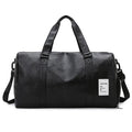 Dry wet separation fitness shoulder messenger bag in waterproof PU material with breathable lining
