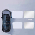 Ice crystal pattern sun visor with silver tape backing for vehicle skylight thermal insulation