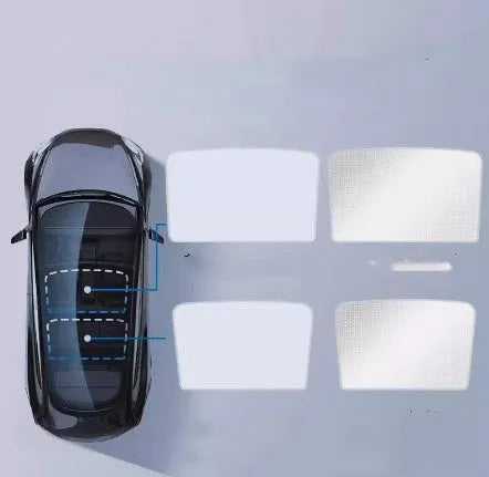 Ice crystal pattern sun visor with silver tape backing for vehicle skylight thermal insulation