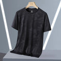 Men's camouflage print short sleeve summer top in nylon quick-dry fabric available in multiple colours