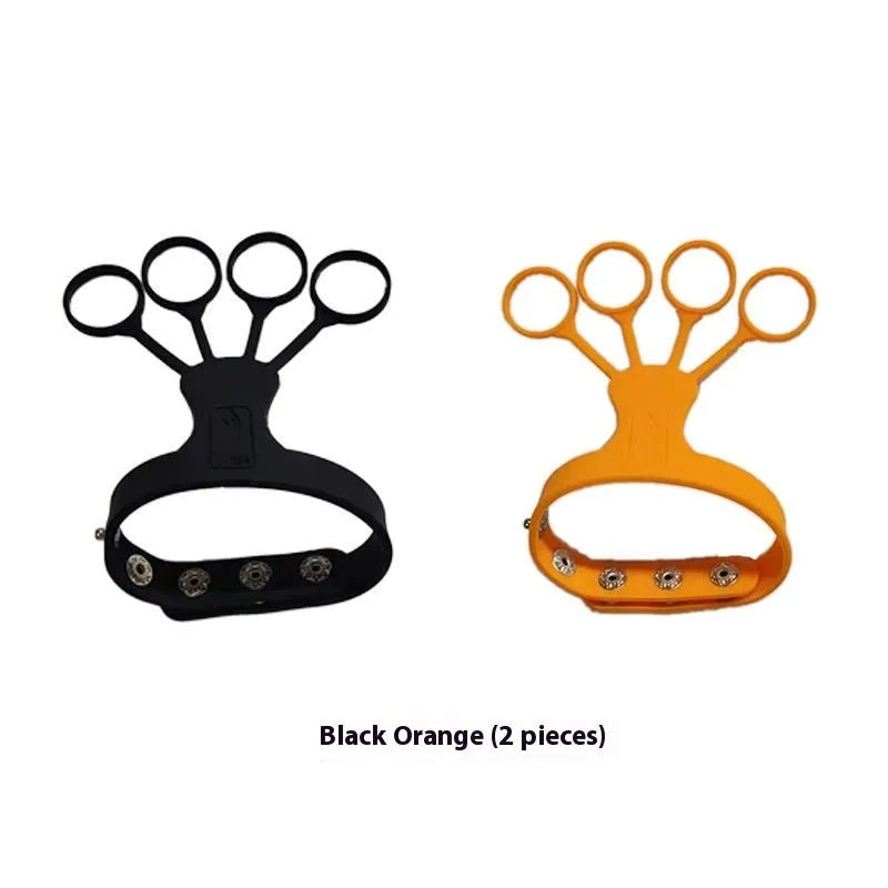 Basketball shooting brace training equipment showing five-finger and three-point guidance system.