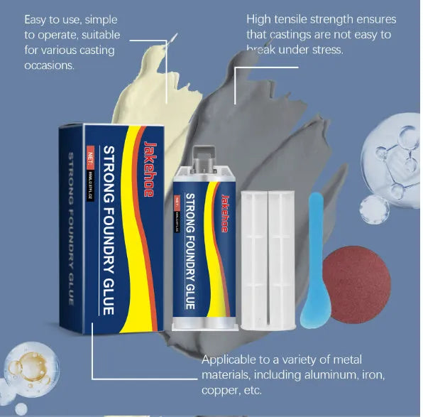 85ml tube of metal sealant epoxy glue with push rod, scraper, and sandpaper tools