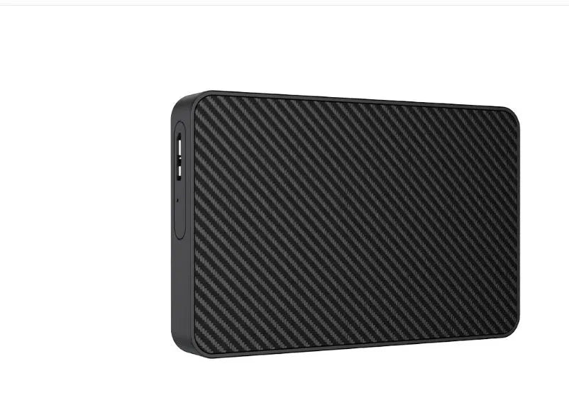 16TB black portable hard disk with ABS engineering plastic shell, dimensions 121 by 76.4 by 14mm