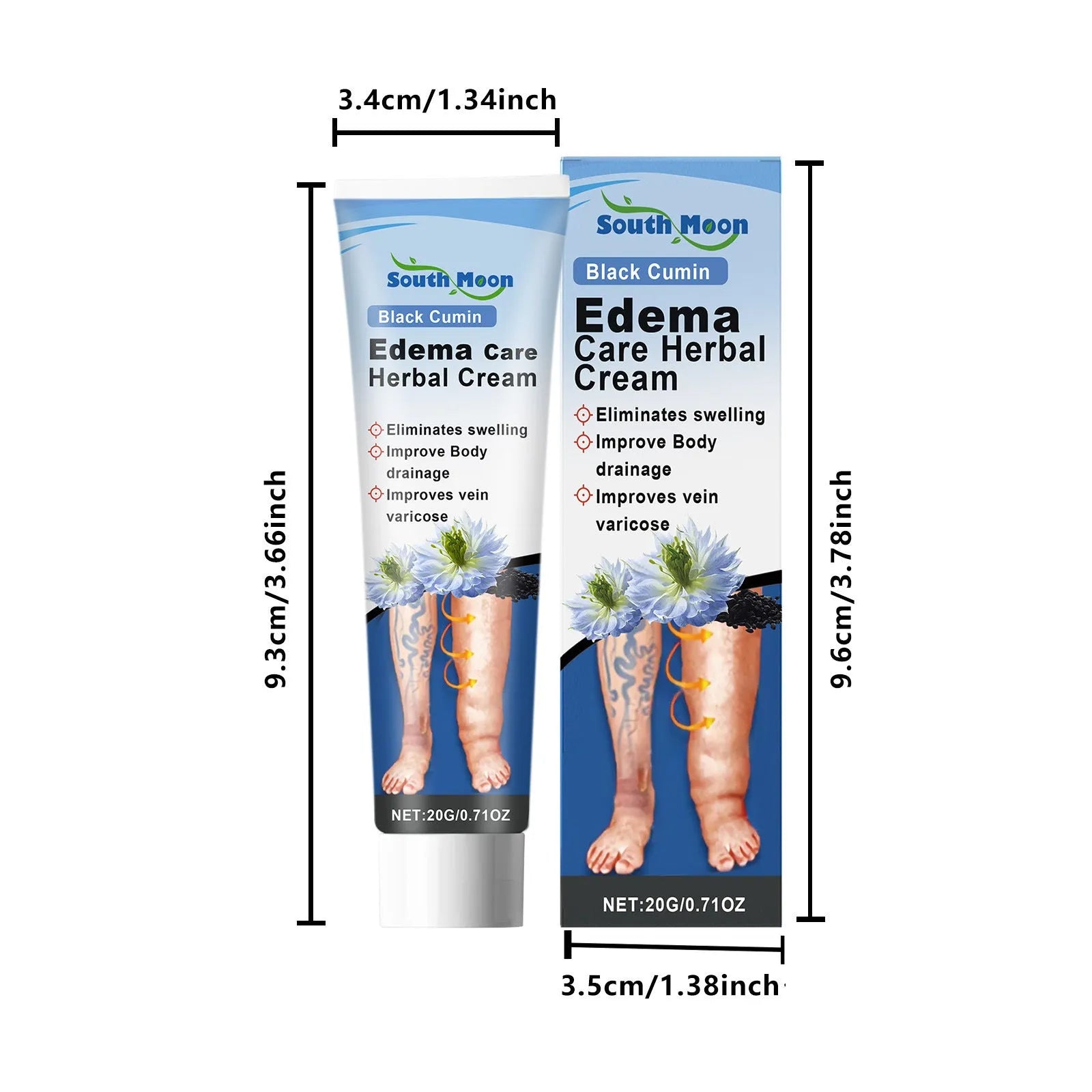 20g herbal leg care cream with black grass seeds and horse chestnut