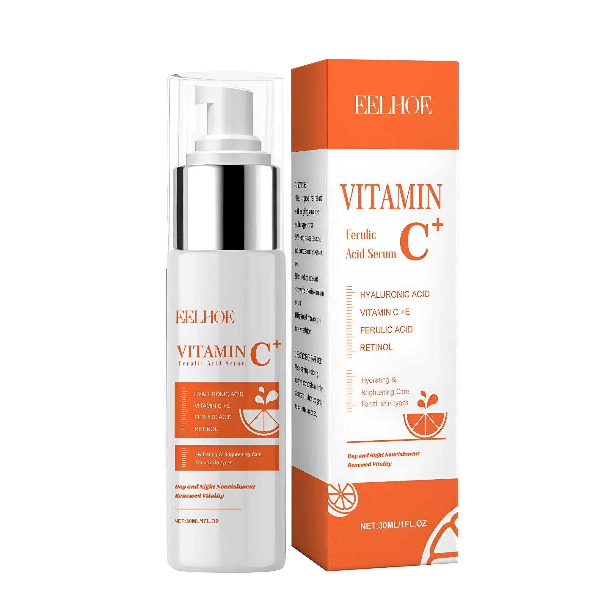 30 ml bottle of Vitamin C Ferulic Acid Serum facial treatment essence.
