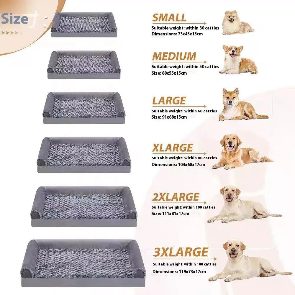 Universal dog kennel mat in light gray or dark gray, thickened cloth, three sizes available.