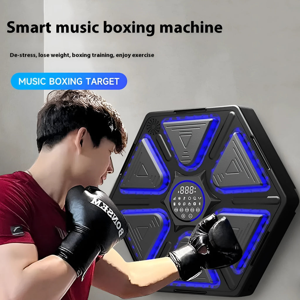 Intelligent music electronic boxing wall target with rhythm training functions and wall mounting options