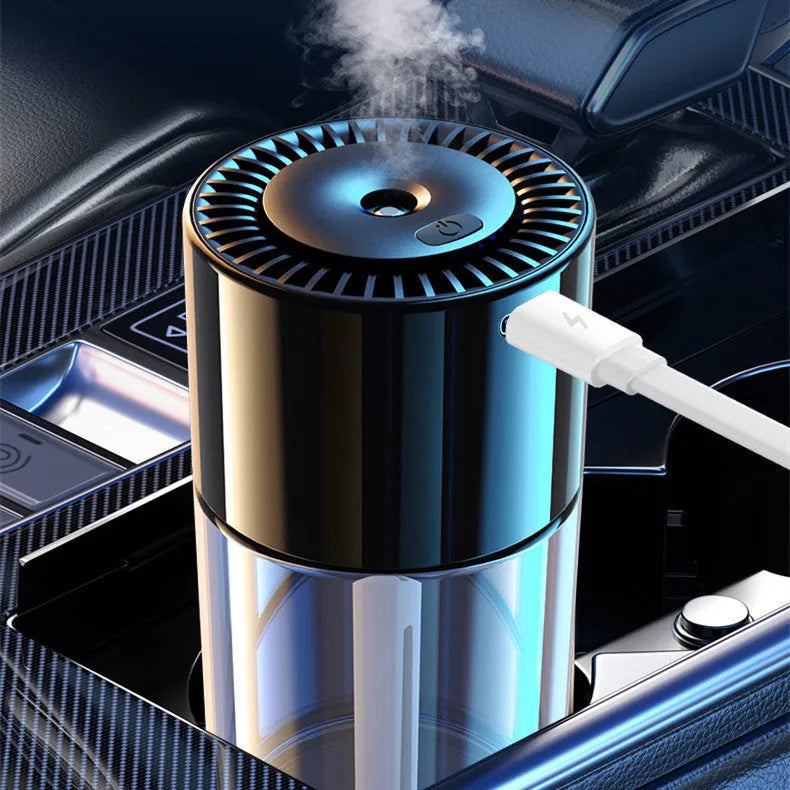 Glass USB plug-in aroma humidifier with spray function in various scent options