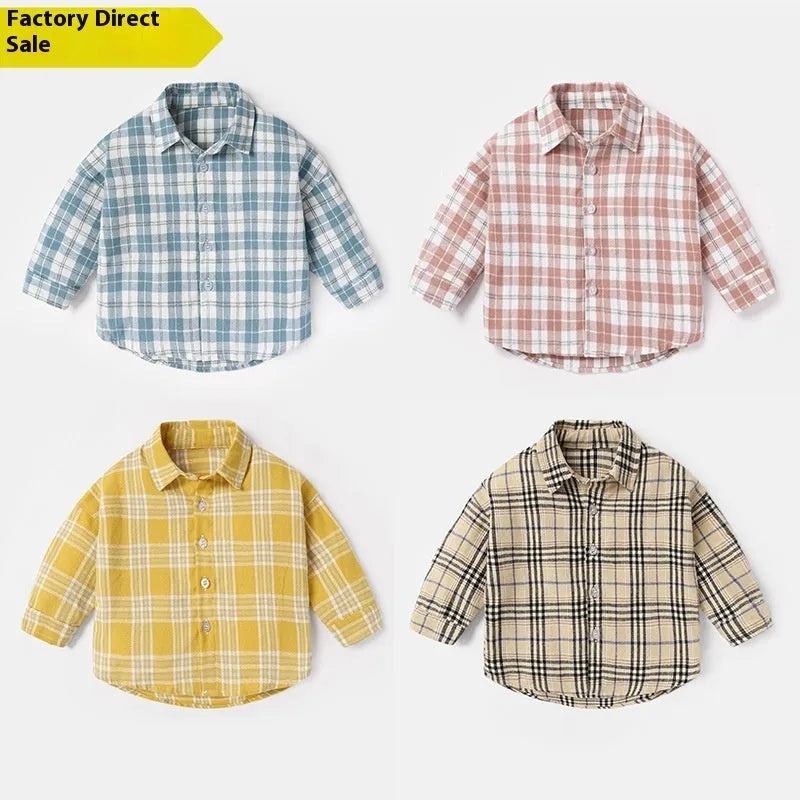Men's cotton lattice shirt with animal print in khaki colour showing long sleeves and casual style