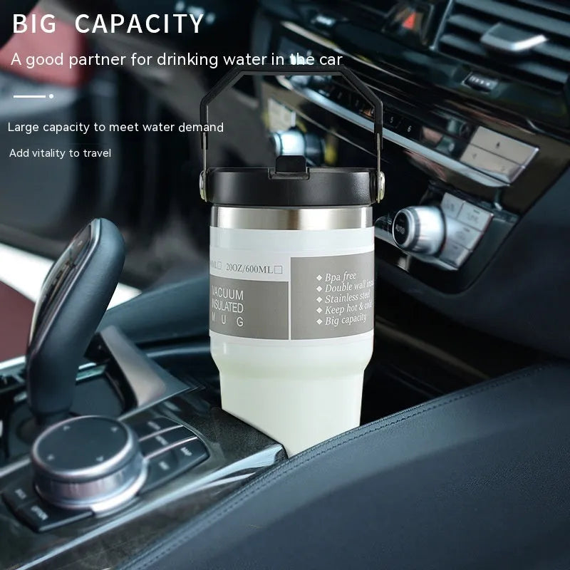 30oz stainless steel insulated travel tumbler with handle cover in multiple colour options