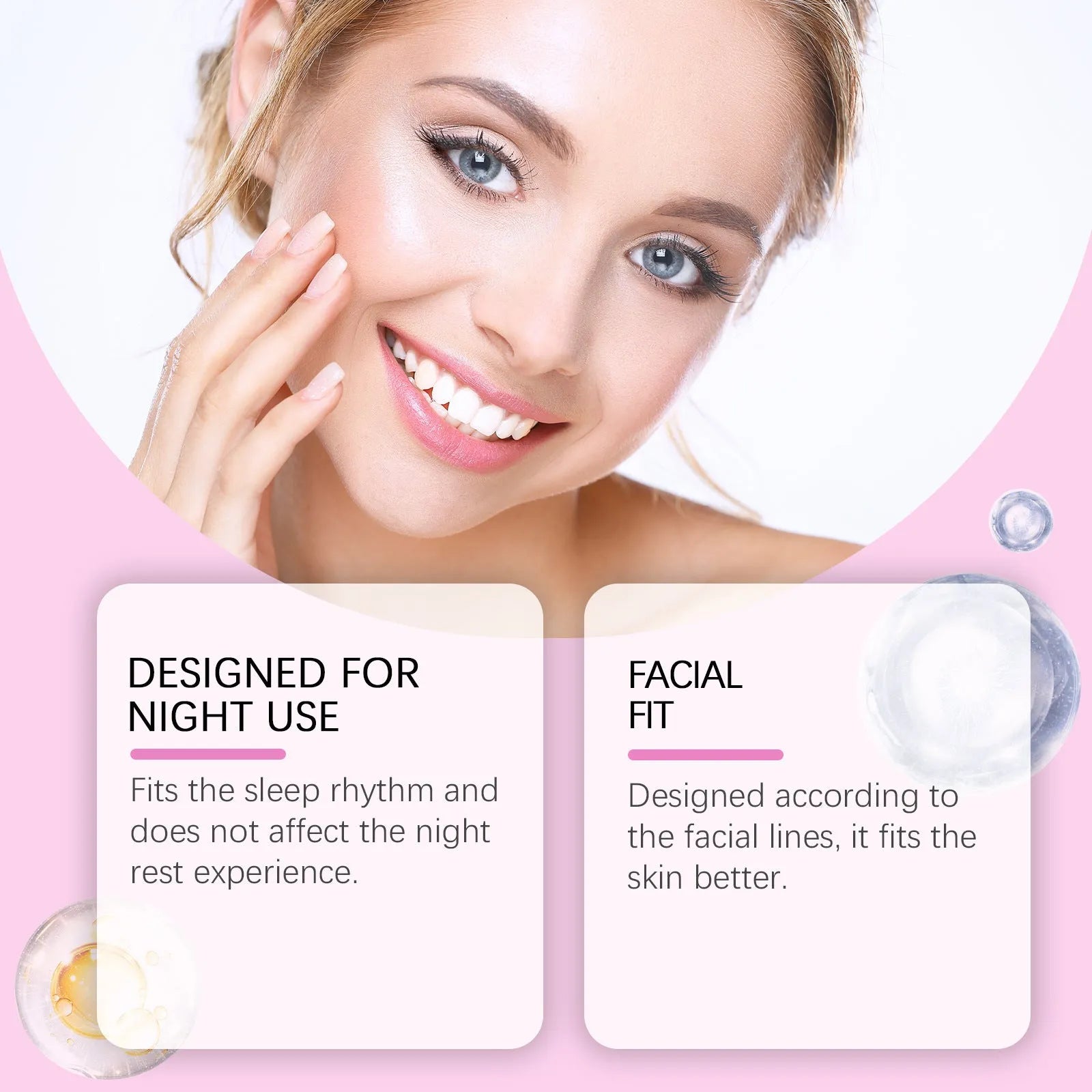 Pack of 144 transparent facial fine line nursing adhesive patches with hyaluronic acid