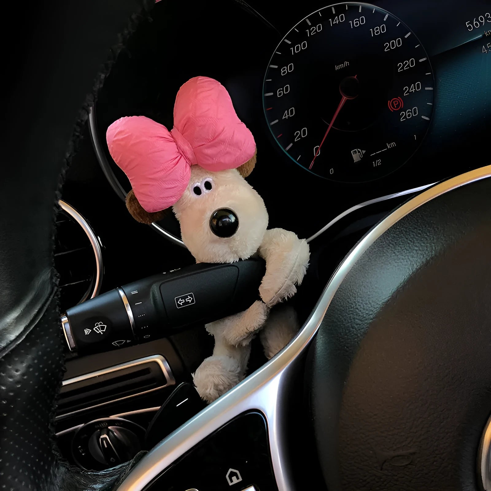 Cotton pilot dog car dashboard decorative doll with hanging hook in multiple colour variations