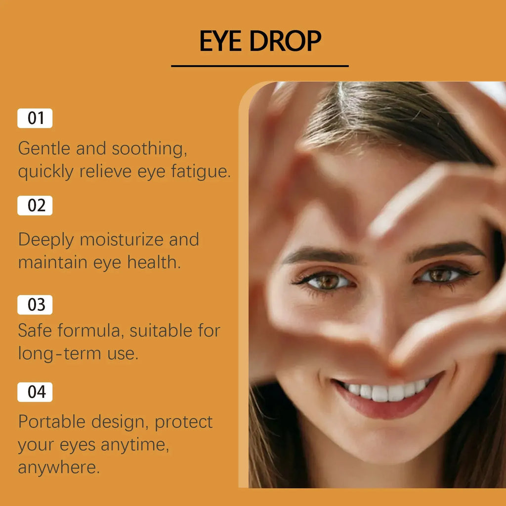 15ml bottle of honey eye drops for dry eye relief on a plain background.