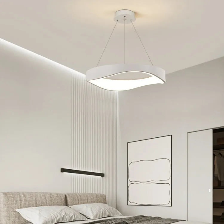 Nordic creative wood grain pendant chandelier 40cm in Antique Wood Grain finish for dining room