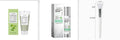 Centella Asiatica soothing facial cleanser set with moisturiser and plastic mask brush, bentonite clay and botanical extracts