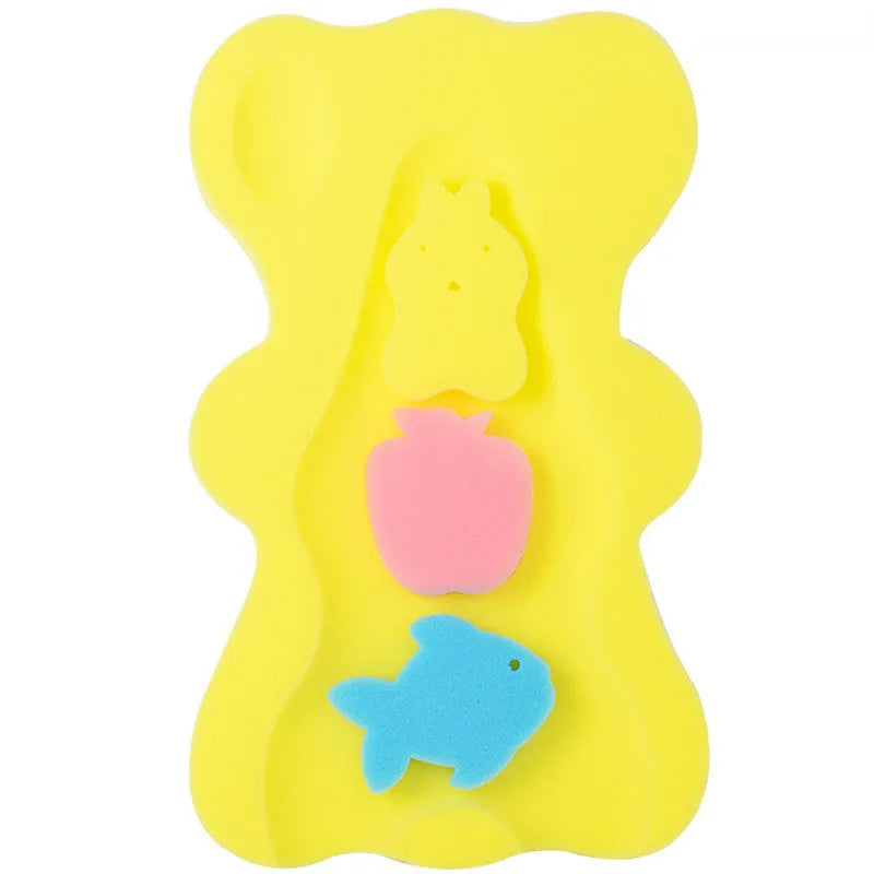 Non-slip baby bath mat in polyurethane sponge 4.7cm thick in blue colour option