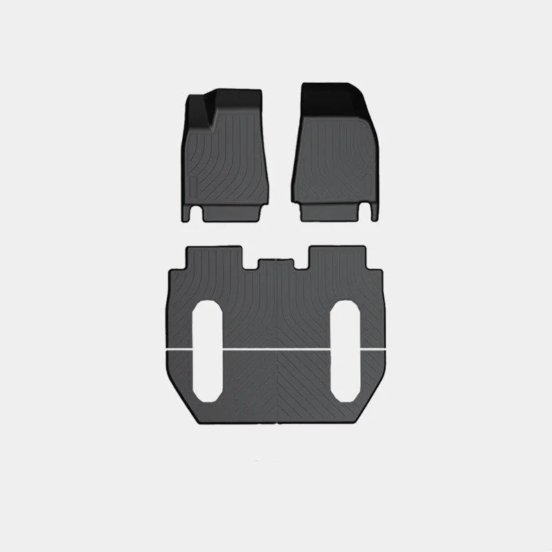 Waterproof TPE rubber car floor mats and tailbox liner for a left-hand drive Tesla Model X