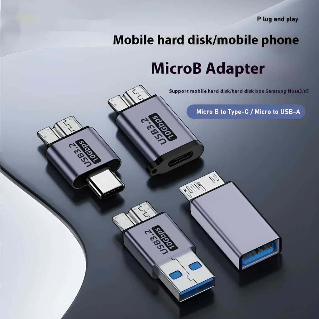 USB AM to Micro-B adapter connector for Micro-B interface devices