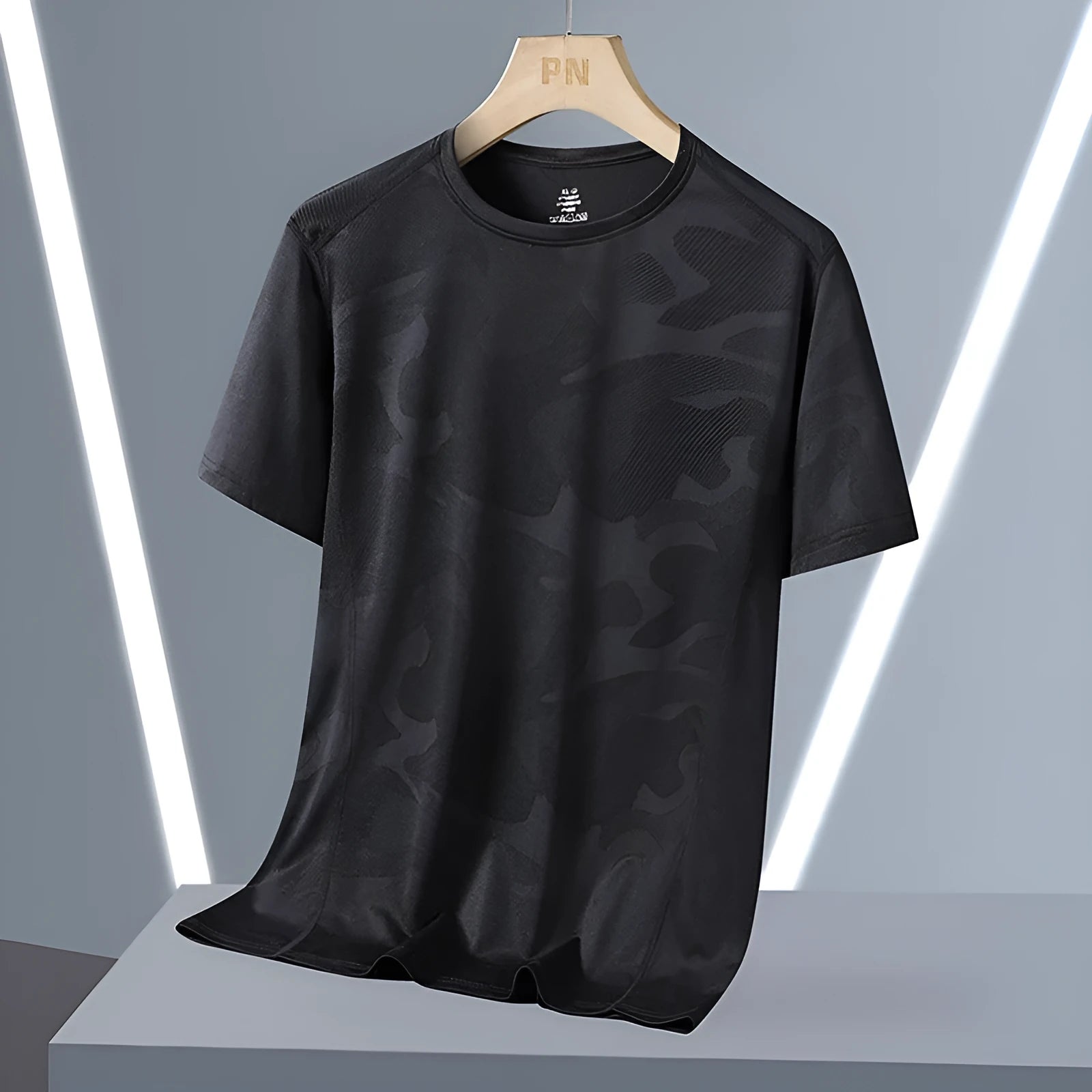 Men's camouflage print short sleeve summer top in nylon quick-dry fabric available in multiple colours