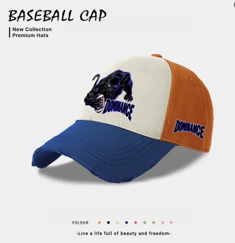 European and American style men's casual polyester baseball cap in beige colour.