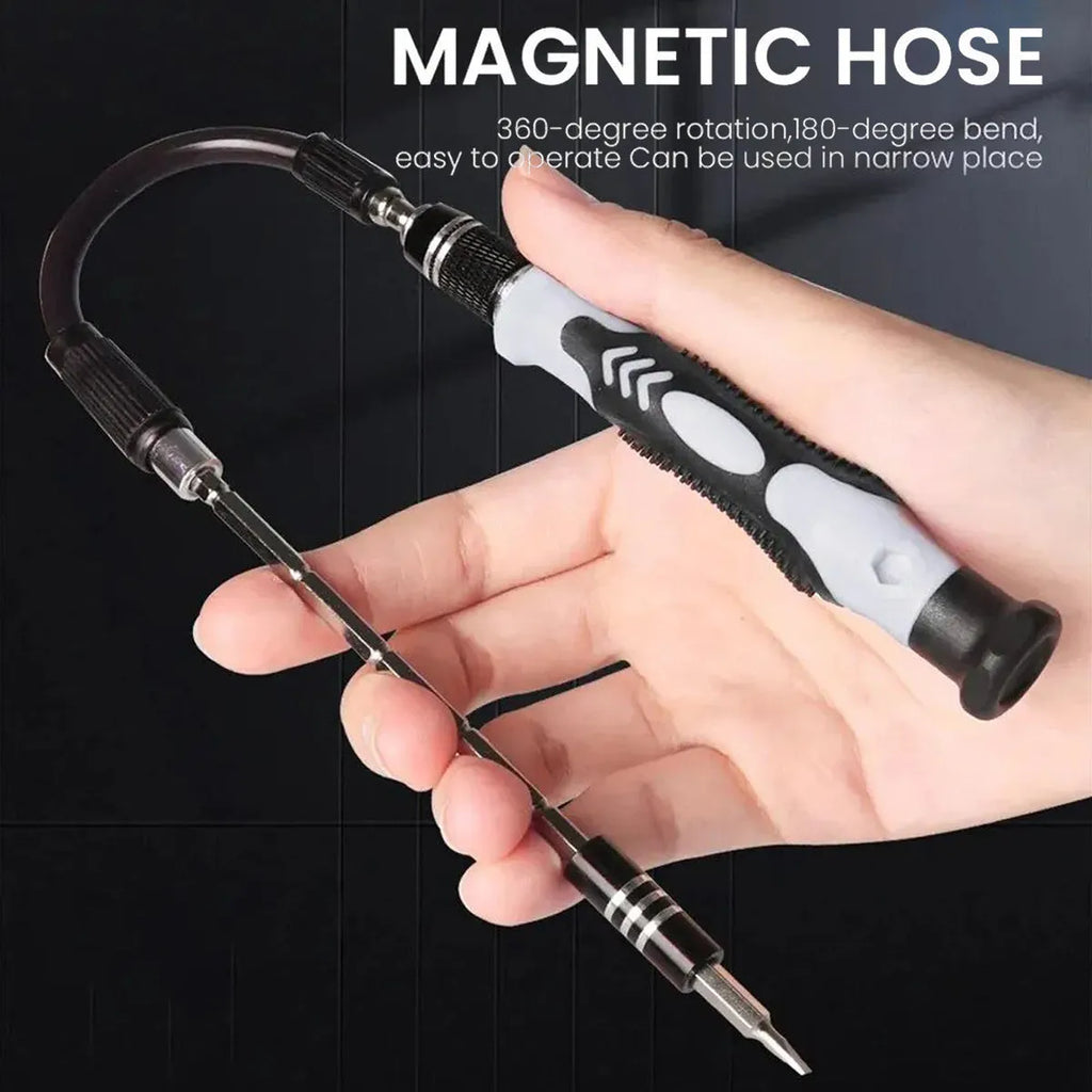115 in 1 precision screwdriver set with magnetic bits, anti-rust metal, ergonomic handle, and storage case