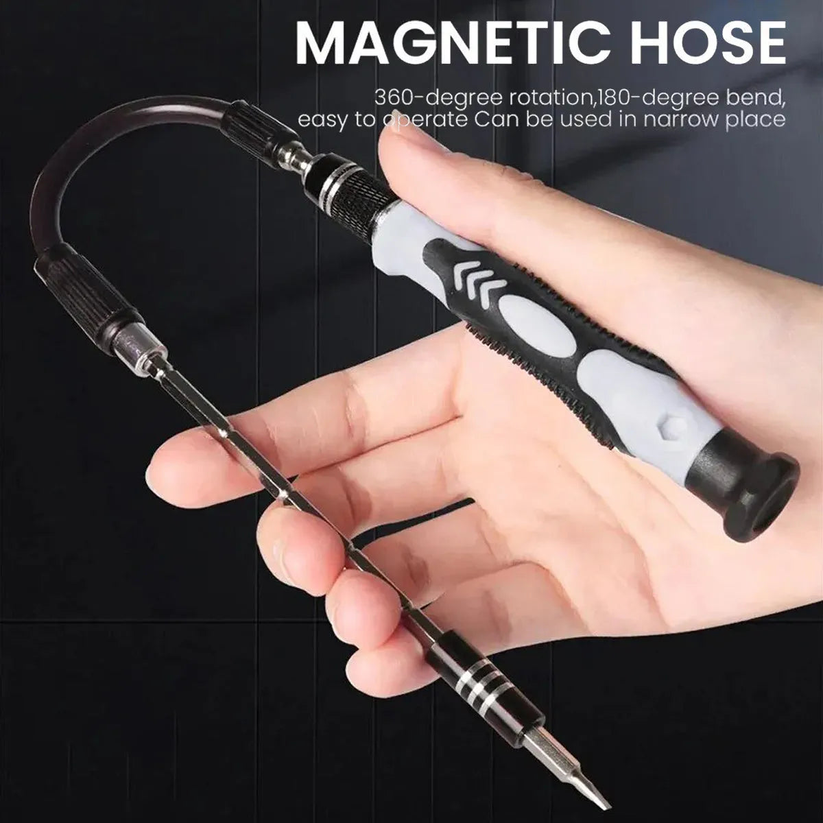 115 in 1 precision screwdriver set with magnetic bits, anti-rust metal, ergonomic handle, and storage case
