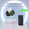 White or black folding double head portable power bank with 5000mAh capacity and 38.1 x 27.5 x 78.2mm capsule size