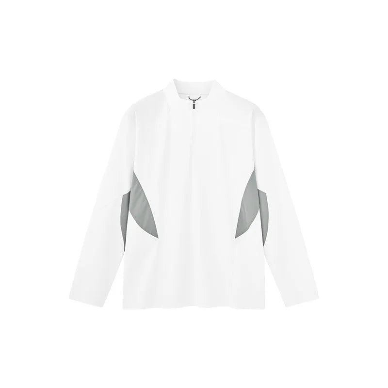 Men's lightweight polyester casual shirt in black and beige with long and short sleeve options