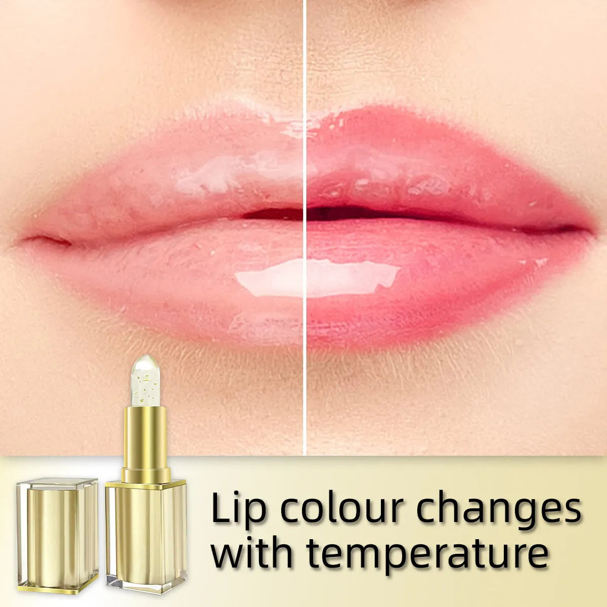 Moisturising temperature-sensitive colour-changing lip balm lipstick style YB1001 in standard size