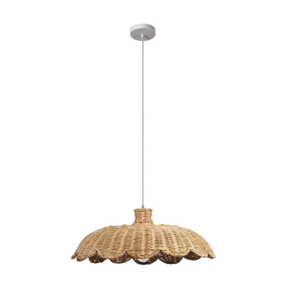 Retro bamboo woven wall lamp, 46x20cm, primary colour rattan finish, Nordic style acrylic light fitting for hotel or homestay