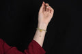 Natural Hetian Jade bracelet with Fu character detail on 6mm beads in a sunny water colour.